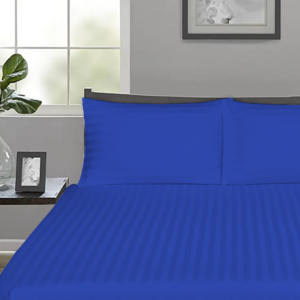 Royal Blue Stripe Fitted Bed Sheets