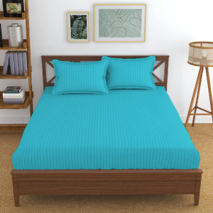 Turquoise Stripe Fitted Bed Sheets