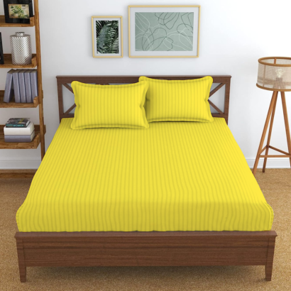 Yellow Stripe Fitted Bed Sheets