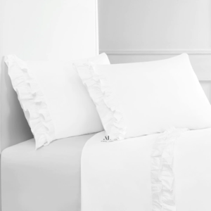 White Ruffle Bed Sheets