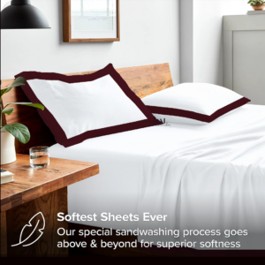 Wine Dual Tone Bed Sheet Sets