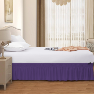 Purple Wrap Around Bed Skirts