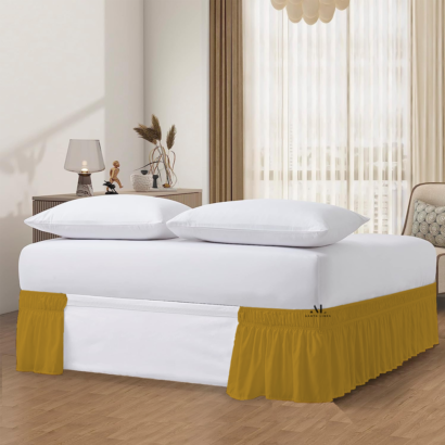 Gold Wrap Around Bed Skirts