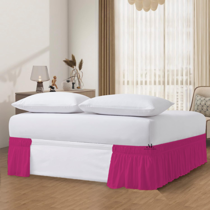 Hot Pink Wrap Around Bed Skirts