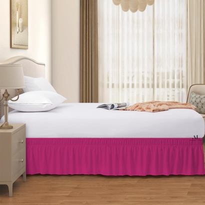 Hot Pink Wrap Around Bed Skirts