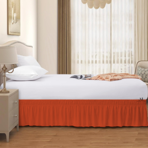 Orange Wrap Around Bed Skirts