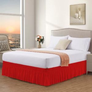 Red Wrap Around Bed Skirts