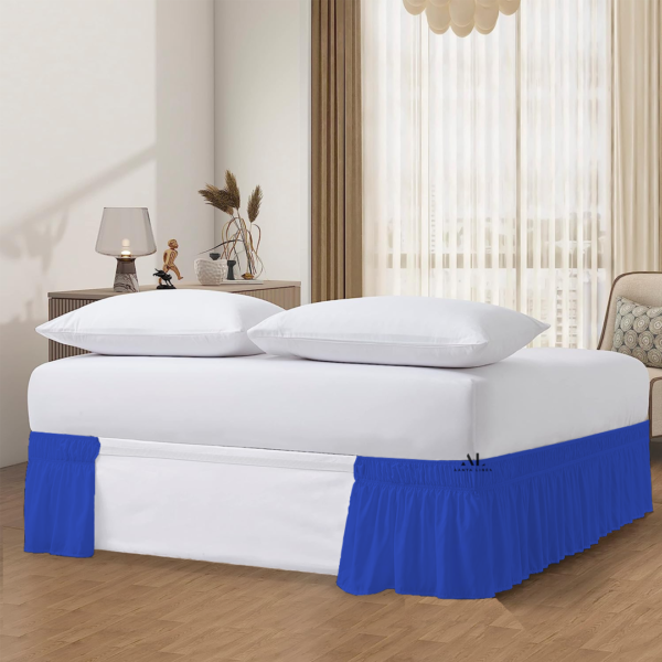 Royal Blue Wrap Around Bed Skirts
