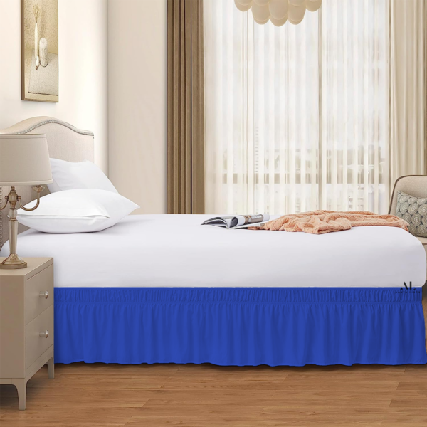 Royal Blue Wrap Around Bed Skirts