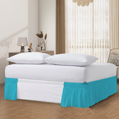 Turquoise Wrap Around Bed Skirts