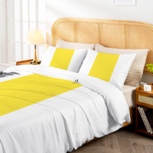 Yellow Contrast Color Bar Duvet Covers