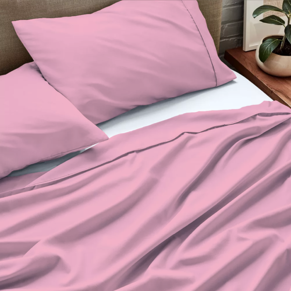 Pink Flat Bed Sheets