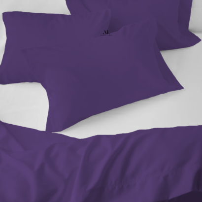 Purple Bed Sheets with Four Pillow Covers