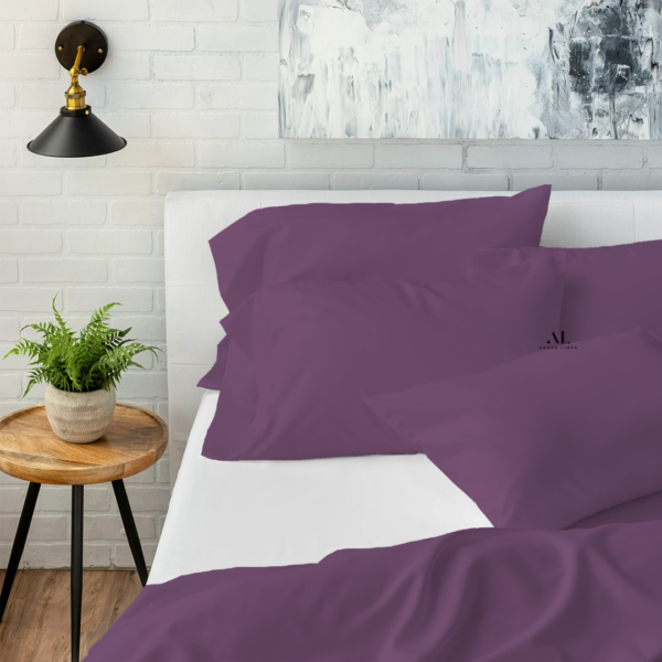 Lavender Bed Sheets with Four Pillow Covers