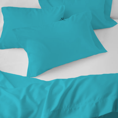 Turquoise Bed Sheets with Four Pillow Covers