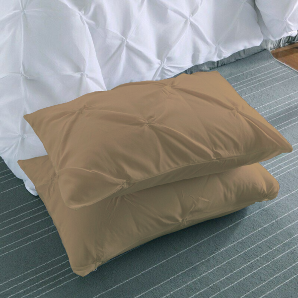 Taupe Pinch Pillow Covers