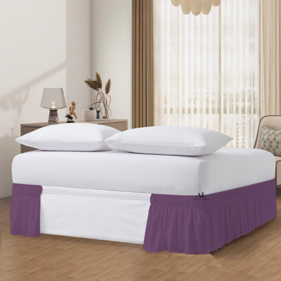 Lavender Wrap Around Bed Skirt
