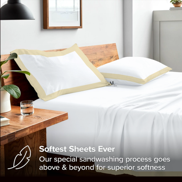 Ivory Dual Tone Bed Sheet Sets
