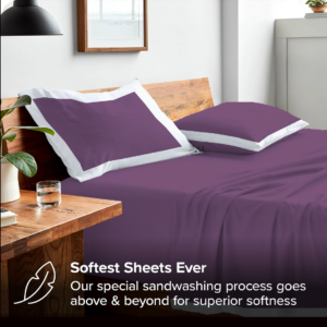 Lavender and White Dual Tone Bed Sheet Sets