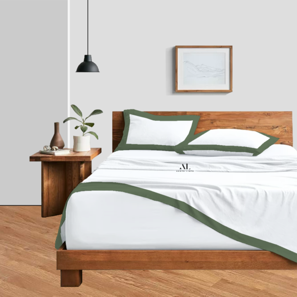 Moss Green Dual Tone Bed Sheet Sets