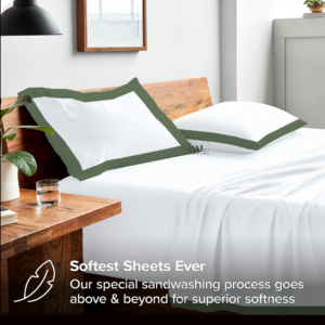 Moss Green Dual Tone Bed Sheet Sets