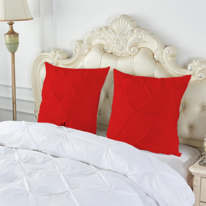 Red Pinch Cushion Covers