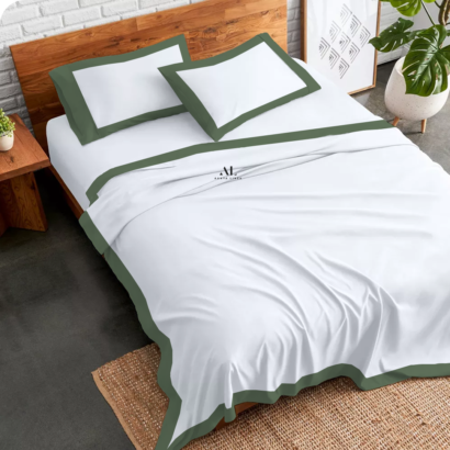Moss Green Dual Tone Bed Sheets