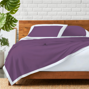 Lavender and White Dual Tone Bed Sheets