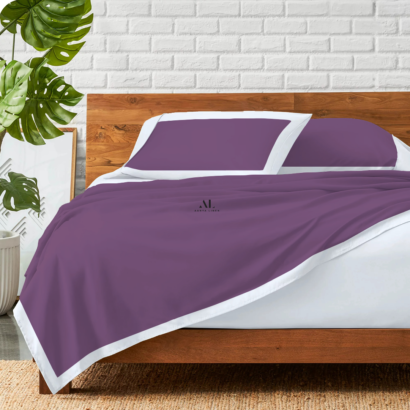 Lavender and White Dual Tone Bed Sheets