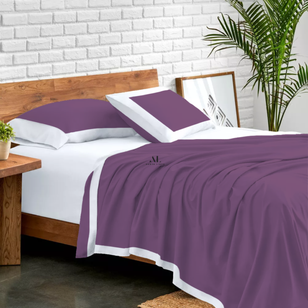Lavender and White Dual Tone Bed Sheets