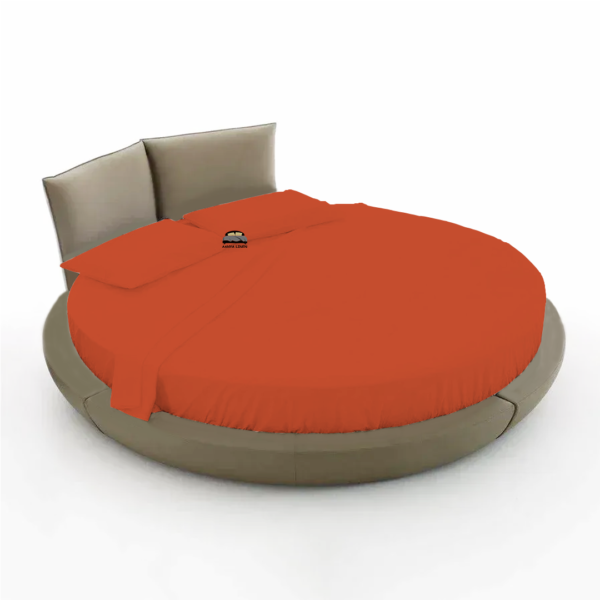 Orange Round Bed Sheets