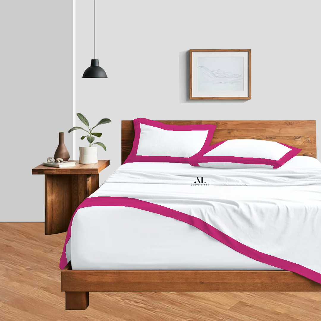 Hot Pink Dual Tone Bed Sheet Sets