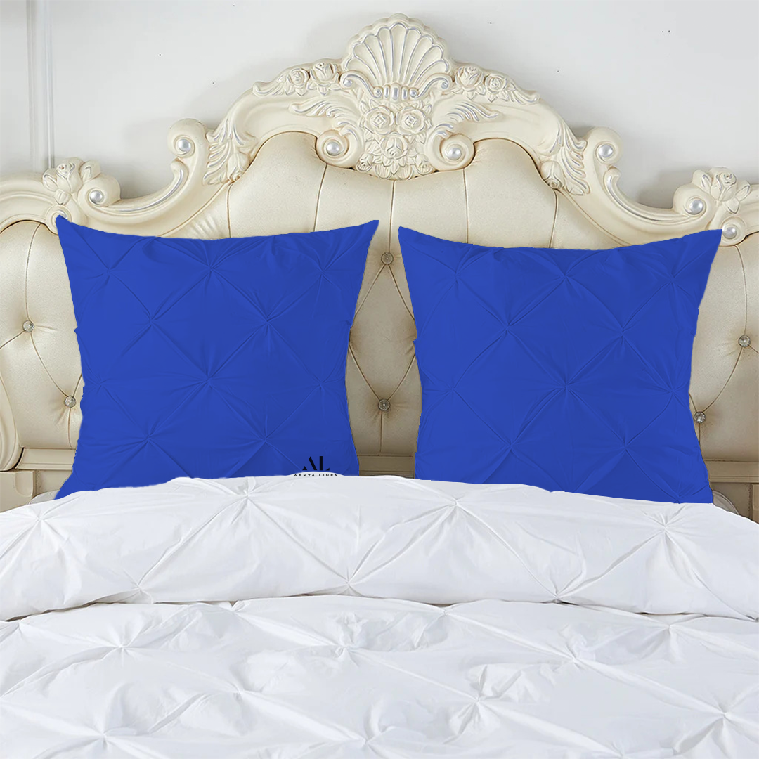 Royal Blue Pinch Cushion Covers