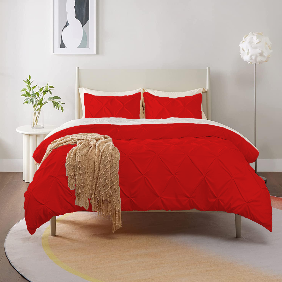 Red Pinch Duvet Cover