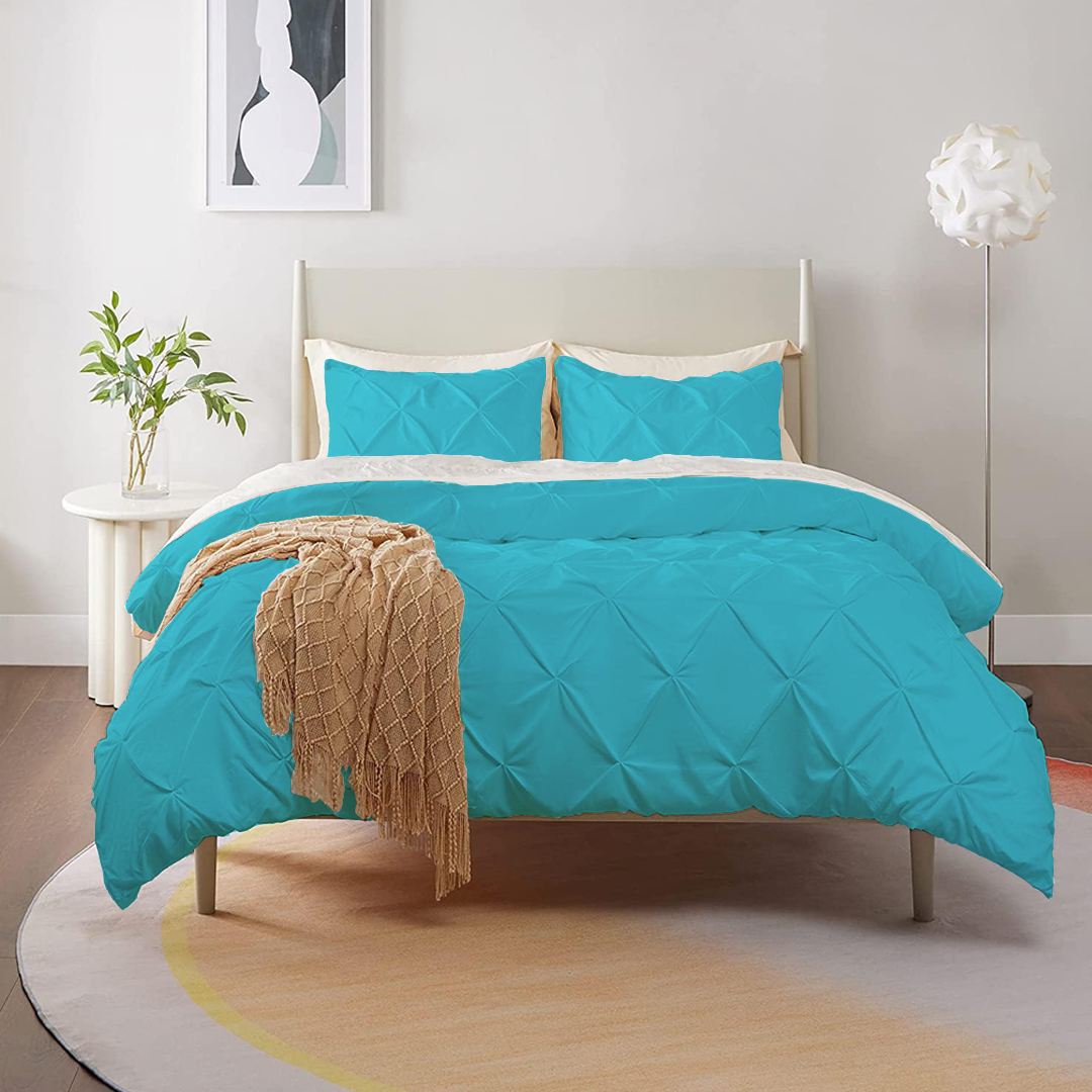 Turquoise Pinch Duvet Cover