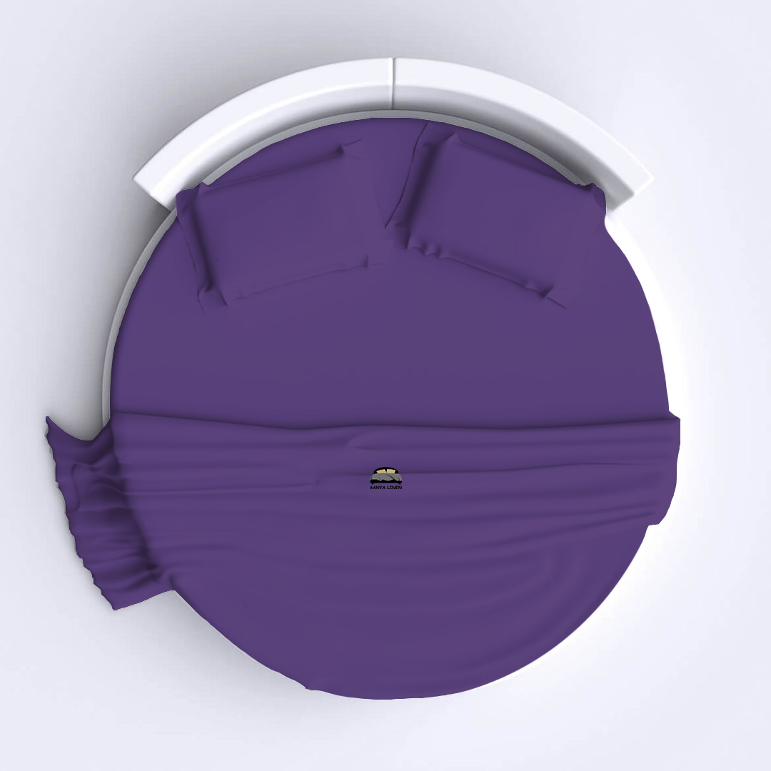 Purple Round Bed Sheets