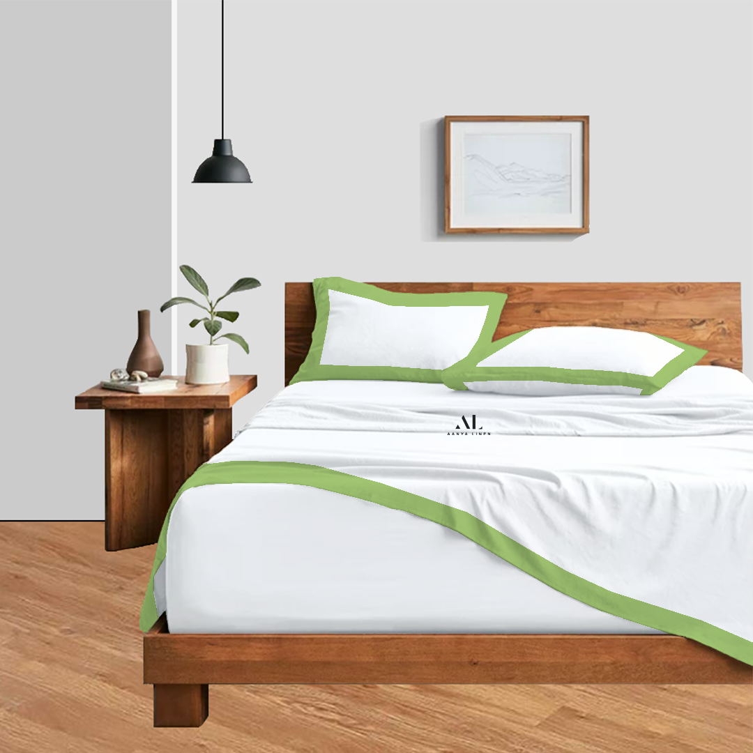 Sage Green Dual Tone Bed Sheet Sets