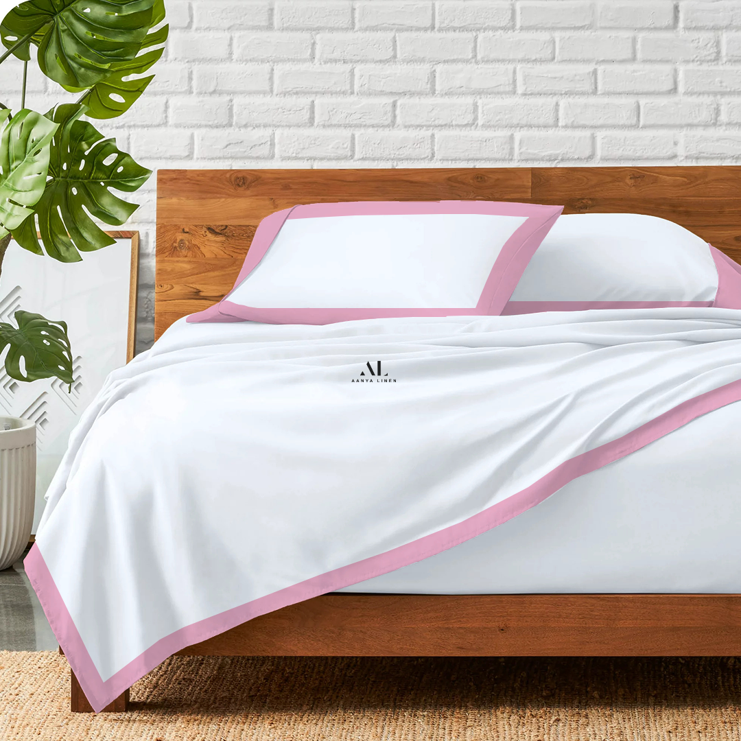 Pink Dual Tone Bed Sheets