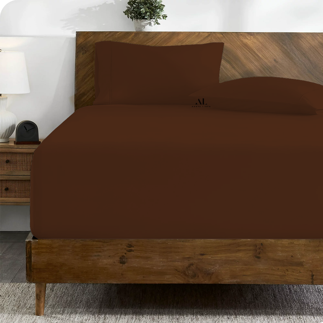 Chocolate Fitted Bed Sheets
