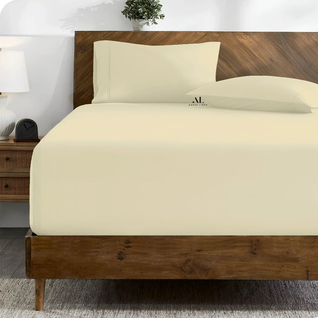 Ivory Fitted Bed Sheets