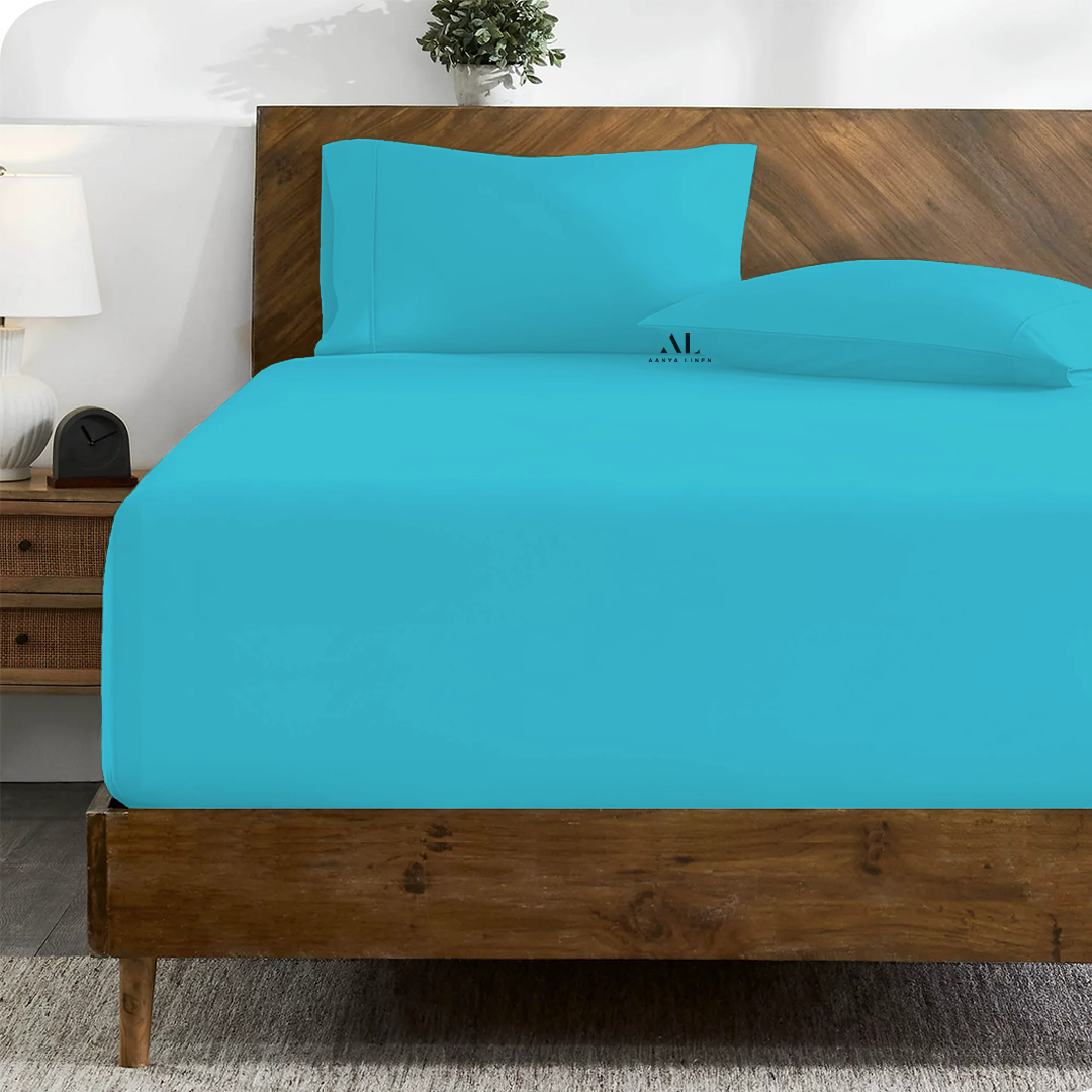Turquoise Fitted Bed Sheets