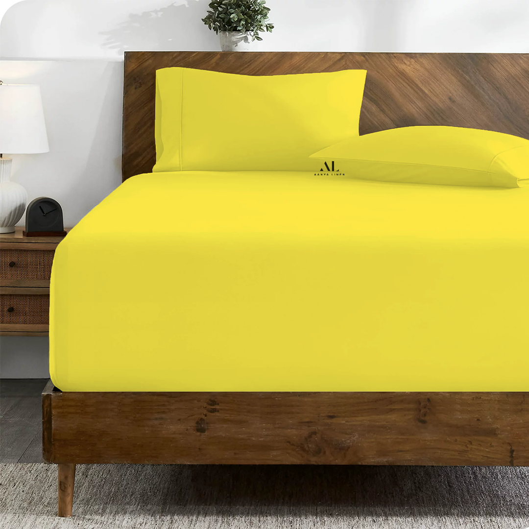 Yellow Fitted Bed Sheets