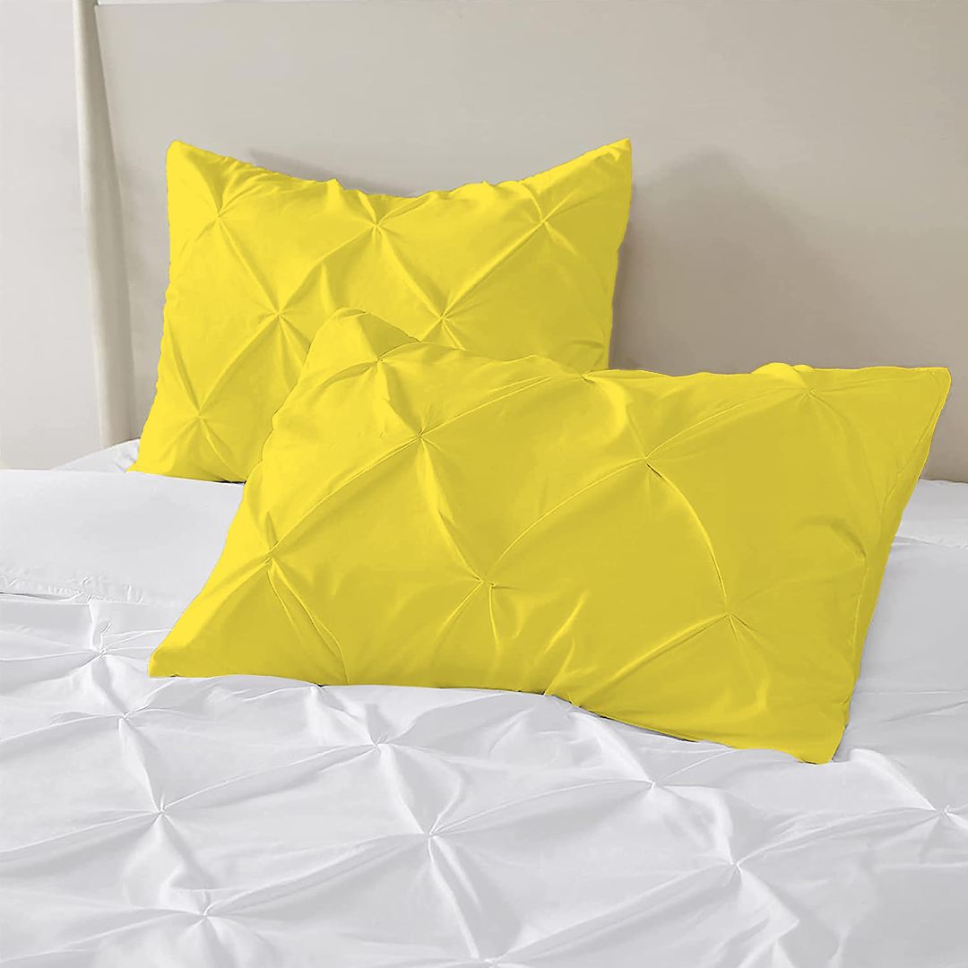 Yellow Pinch Pillow Covers