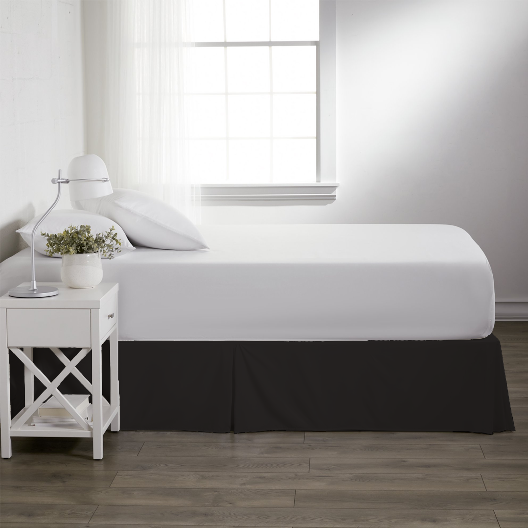 Black Pleated Bed Skirts