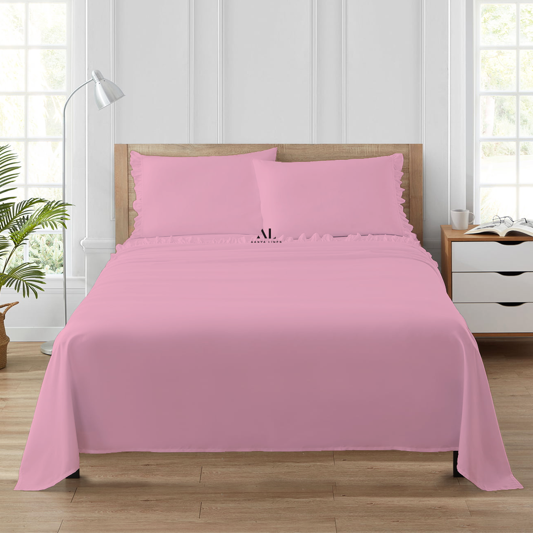 Pink Ruffle Bed Sheet Sets