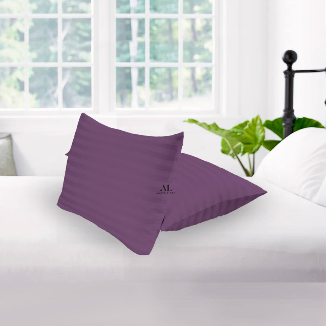 Lavender Stripe Pillow Covers